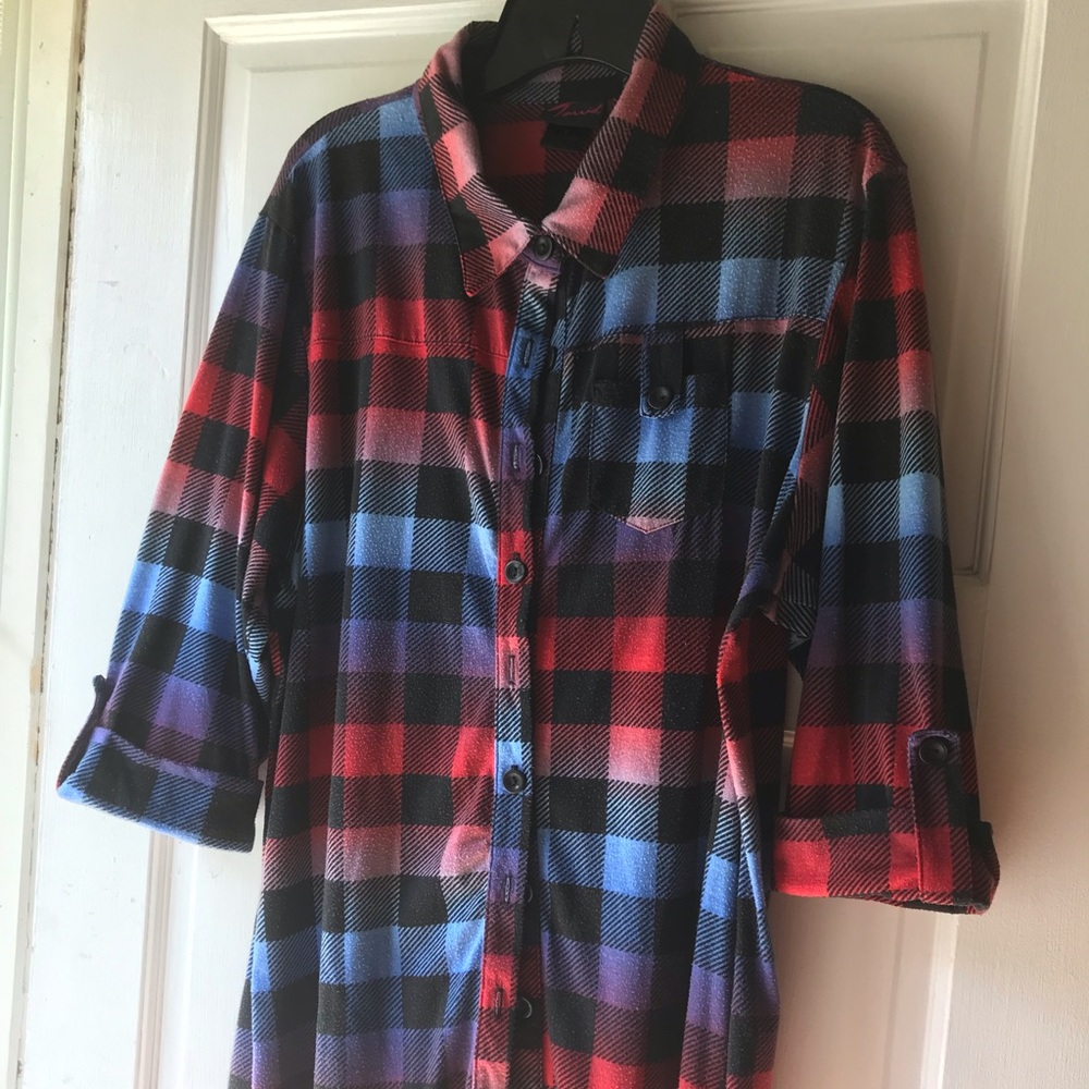 Super Cute "Flannel" Style Shirt - Size 2
